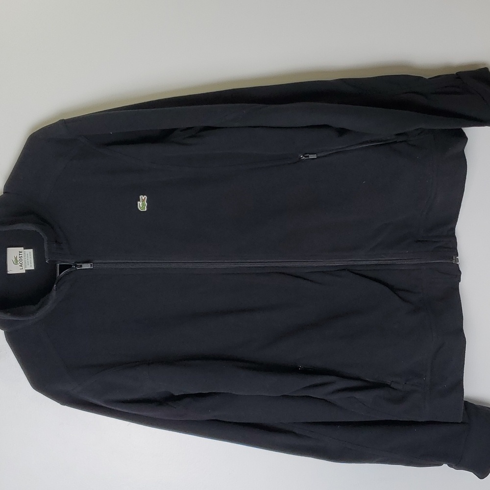 Lacoste Black Full Zip Fleece Jacket Size 7